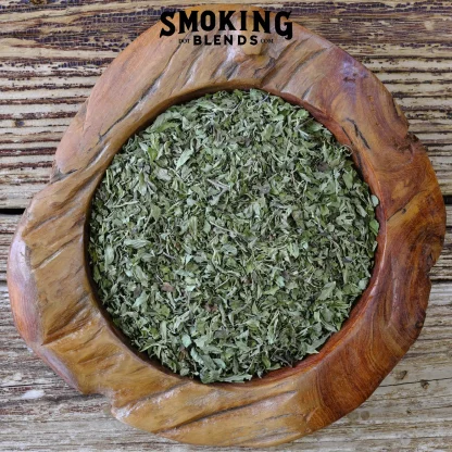 Field Mint Leaf Displayed in Wooden Bowl