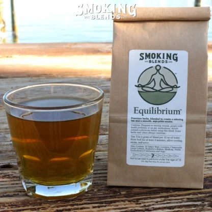 Package and Cup of Equilibrium Herbal Tea