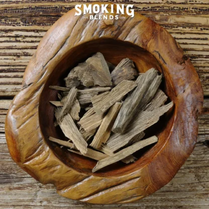 Agarwood Chips Displayed in a Wooden Bowl