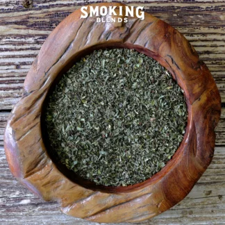 Spearmint Leaf Displayed in Wooden Bowl